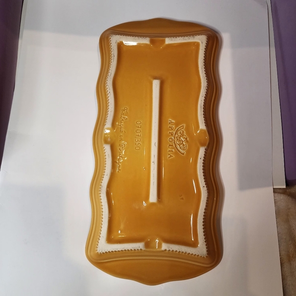 Appolia Yellow Gold ceramic serving platter - Picture 3 of 7